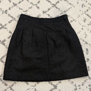 LOFT Black Textured Mini Skirt
